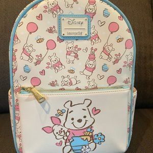 Loungefly Disney Winnie the Pooh & Piglet with Balloons Sketch Mini Backpack